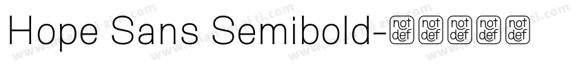 Hope Sans Semibold字体转换